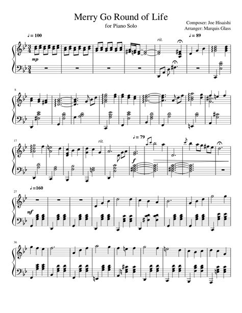 Merry go round of life piano sheet music. Things To Know About Merry go round of life piano sheet music. 